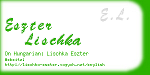 eszter lischka business card